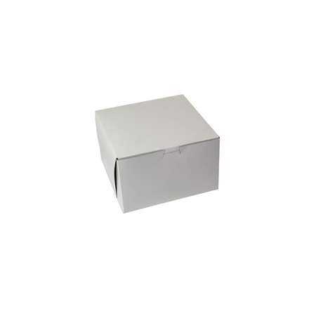 BOXIT Boxit 8"x8"x5" 1 Piece White Bakery Cornerlock Box, PK100 885B-261